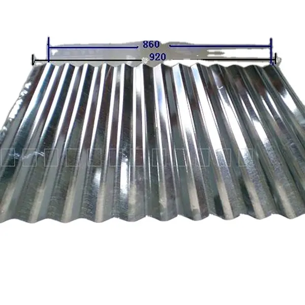 Buena calidad roofing láminas de hierro corrugado galvanizado hoja para la construcción