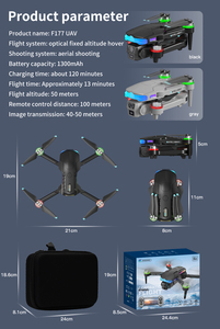 新品F177ミニドローンデュアルカメラ障害物回避光学Wifi RCヘリコプタープロフェッショナル折りたたみ式クアッドコプター玩具ギフト - Product Image 4