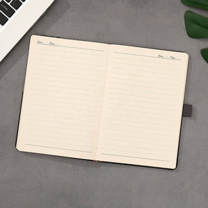Cuaderno de diario con cubierta encuadernada con lazo para bolígrafo y cierre elástico/banda 2025 recién llegado muestra gratuita personalizada A5 Lino de tapa dura - Product Image 3