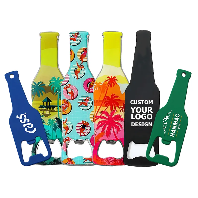 Abridor de botellas de cerveza de barra duradera de verano Abridor de botellas personalizado de fábrica Abrebotellas en blanco de sublimación de acero inoxidable