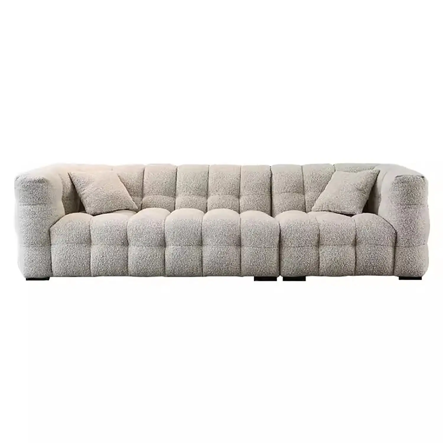 Nordic Light lusso orsacchiotto di agnello in pile sofà di cotone stile moderno semplicità stile crema divano in lattice stile minimalista italiano
