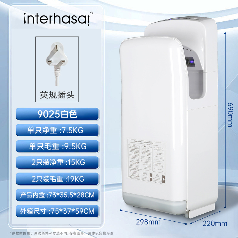 White UK standard plug