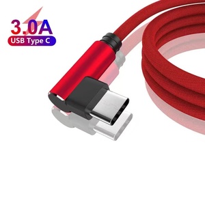 纯铜尼龙编织<span class=keywords><strong>USB</strong></span> C型延长线90度直角iOS电脑条形码扫描仪耳机使用