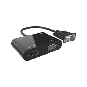 VGA a HDMI + VGA 2 en 1, convertidor de pantalla Mirror, VGA a HDMI, Cable adaptador de salida de Audio y vídeo 1080P