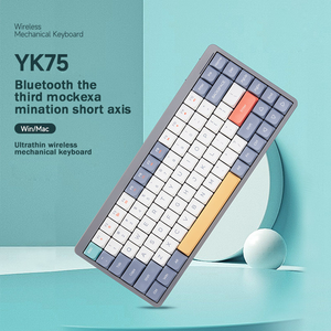 FEKER-Teclado mecánico con cable para ordenador portátil, accesorio con conexión de soldadura de interruptor bajo, 3 modos, BT/2,4G, modelo YK75 - Product Image 3