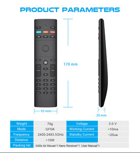 Universale 6 assi giroscopio G40 Airmouse oltre 10 metri 2.4G Wireless connessione telecomando per Android Tv Box proiettore - Product Image 6