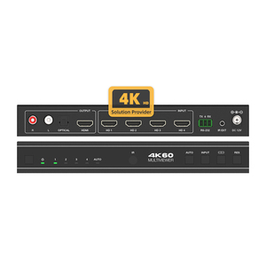 4 × 1 HDMI Matrix-Schalter-Splitter mit SPDIF HDR HDMI-Schalter 4 × 1 Unterstützung HDCP 2.2 ARC 3D 4K @ 60Hz HDMI-Schalter