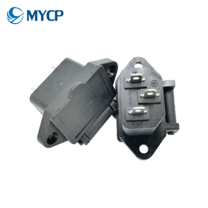 ซ็อกเก็ตประเภทขาสูงในปัจจุบันชายซ็อกเก็ตไฟ AC AC-06A สกรูหลุมหม้อหุงข้าวไฟฟ้าซ็อกเก็ตแชสซี - Product Image 4