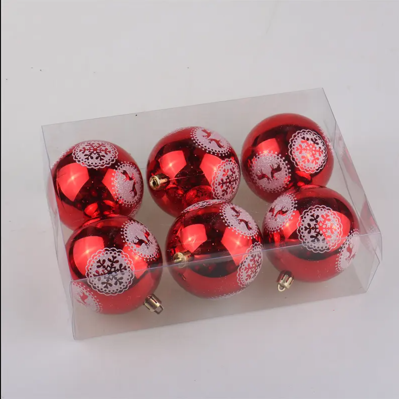 Red Glossy Christmas Ball 6-Pack
