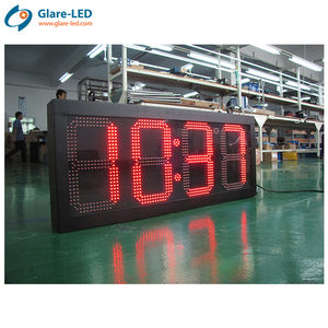 Außenbereich wasserdicht Led digital doppelseitige Zeit und Temperatur Zeichen Led-Timer-Display Led-Wanduhr - Product Image 2