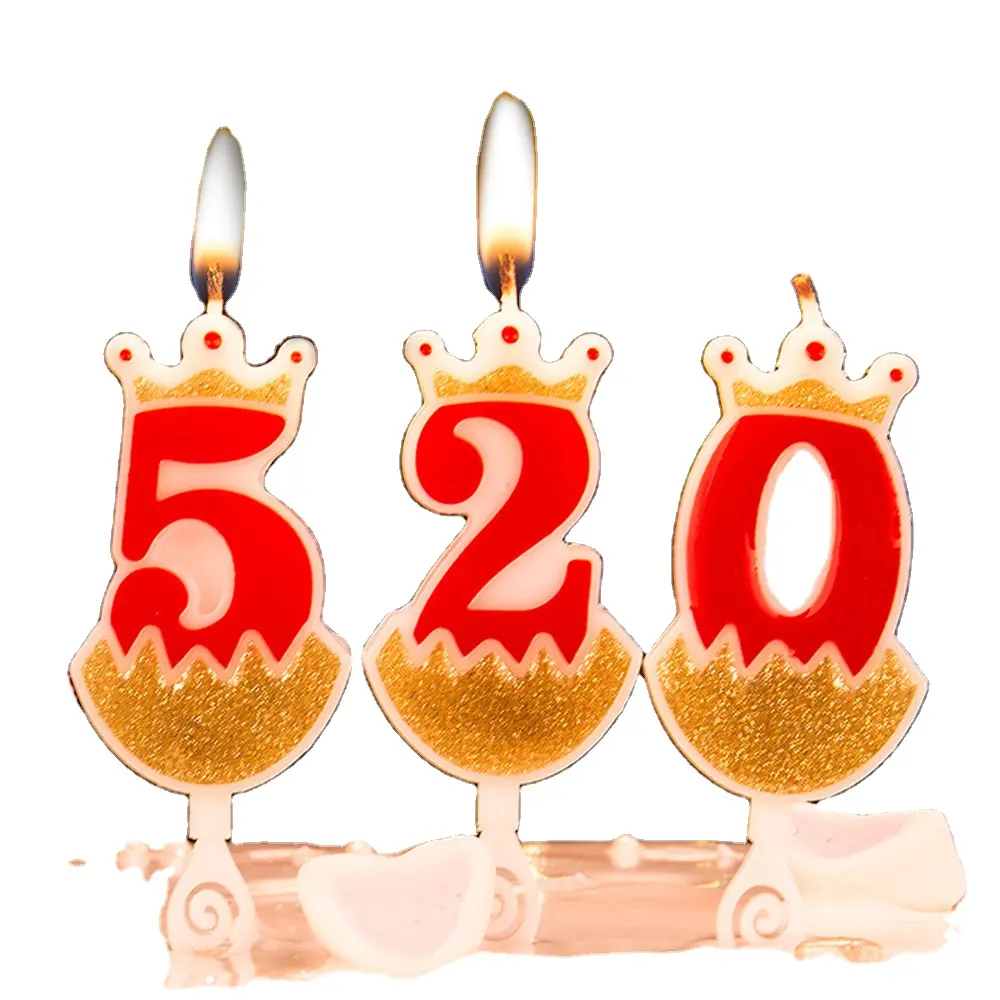 New Creative Numbers 0-9 Cake Decoration Digital Birthday candles Creative colorful birthday candles