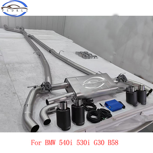 FDK ท่อคู่ที่พอดีกับ G30 BMW 540i 530i B58 3.0T ระบบไอเสีย G38ที่มีวาล์วและหลายสไตล์4เคล็ดลับ-เพิ่มเสียงและพลังงาน - Product Image 5