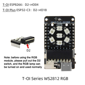 Original T-OI más RISC-V ESP32-C3 Placa de desarrollo de MCU de diente azul compatible con Wifi módulo 16340 soporte de batería interfaz - Product Image 5