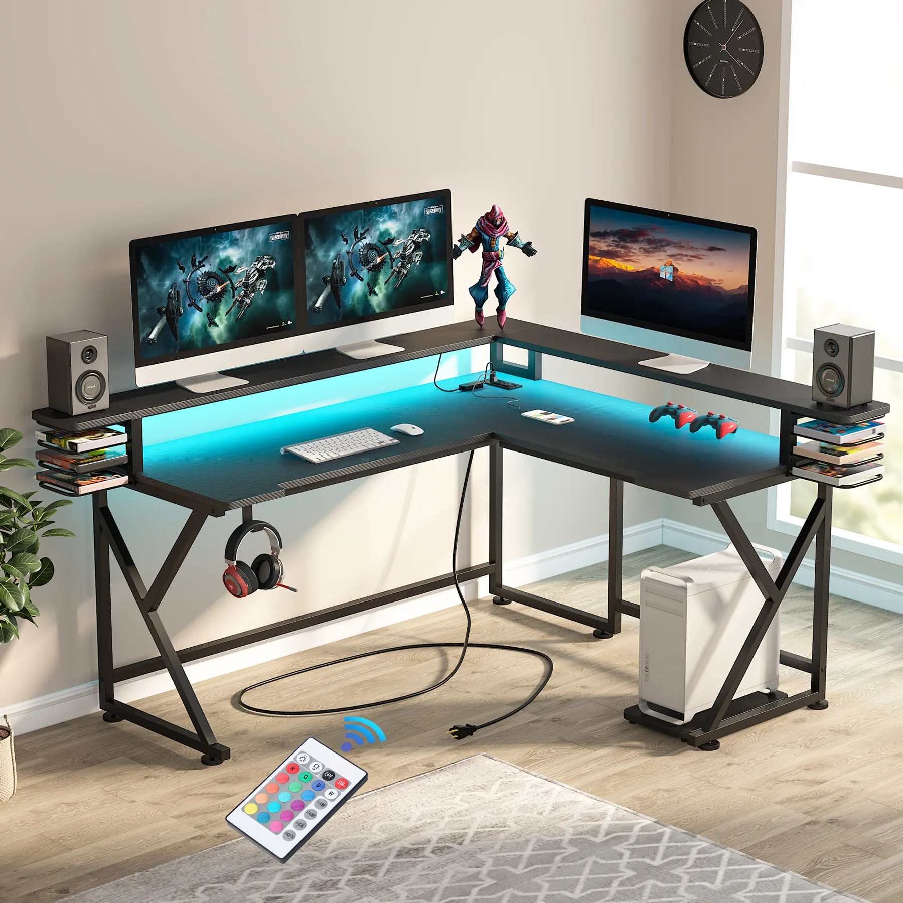 Juego de mesa de oruga con monitor, tabla de orkstation