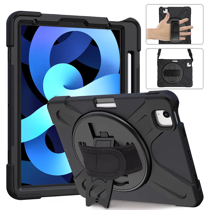 Heavy duty rugged defender case for iPad Air 11 inch 2024 universal one cover with shoulder strap