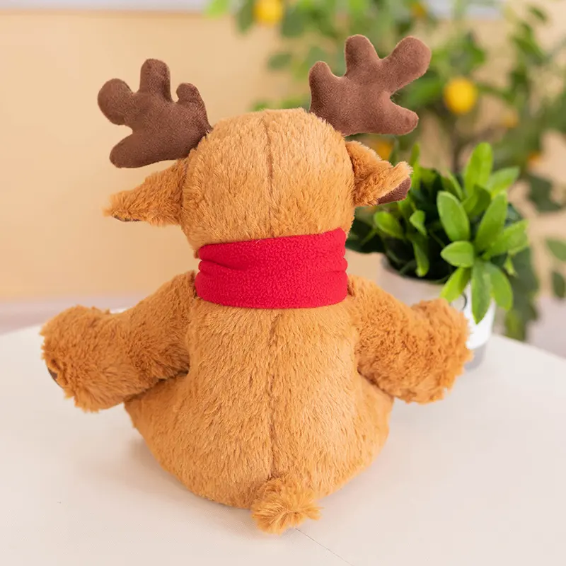 Unisex 10 pulgadas Animal cabeza felpa Navidad calcetín Animal juguete Navidad elfo peluche Animal juguete