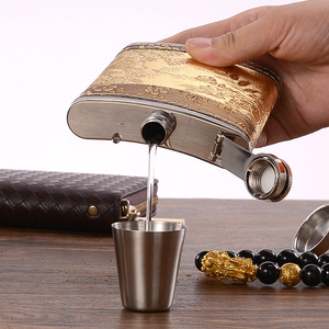 Trong Kho Whiskey Thép Không Gỉ Hip <span class=keywords><strong>Flask</strong></span> Bộ Quà Tặng Cho Rượu Ngoài Trời Rò Rỉ Bằng Chứng Biểu Tượng Tùy Chỉnh 304 Thép Không Gỉ Hip <span class=keywords><strong>Flask</strong></span> - Product Image 6