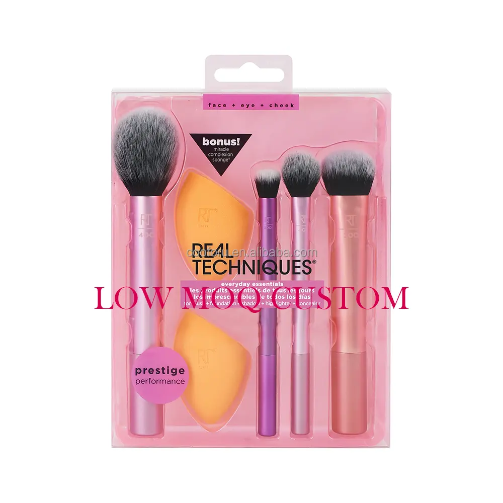 1997 di alta qualità all'ingrosso di lusso vegano Logo personalizzato rosa Private Label tecniche professionali reali Make Up Set di pennelli per il trucco