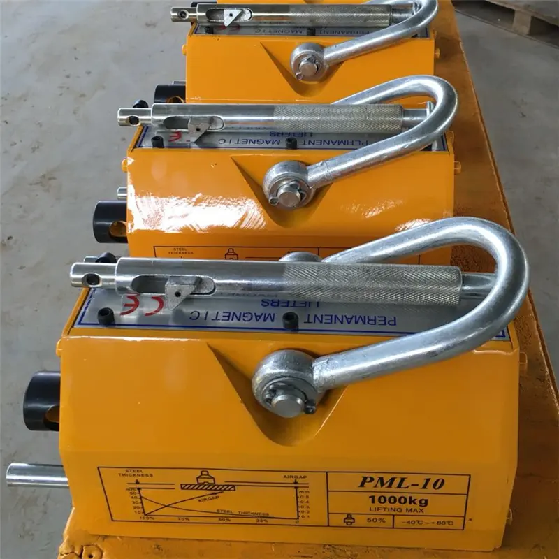 Safety 1000kg Permanent Magnet Lifter Electromagnet 1 ton manual magnet lifter crane