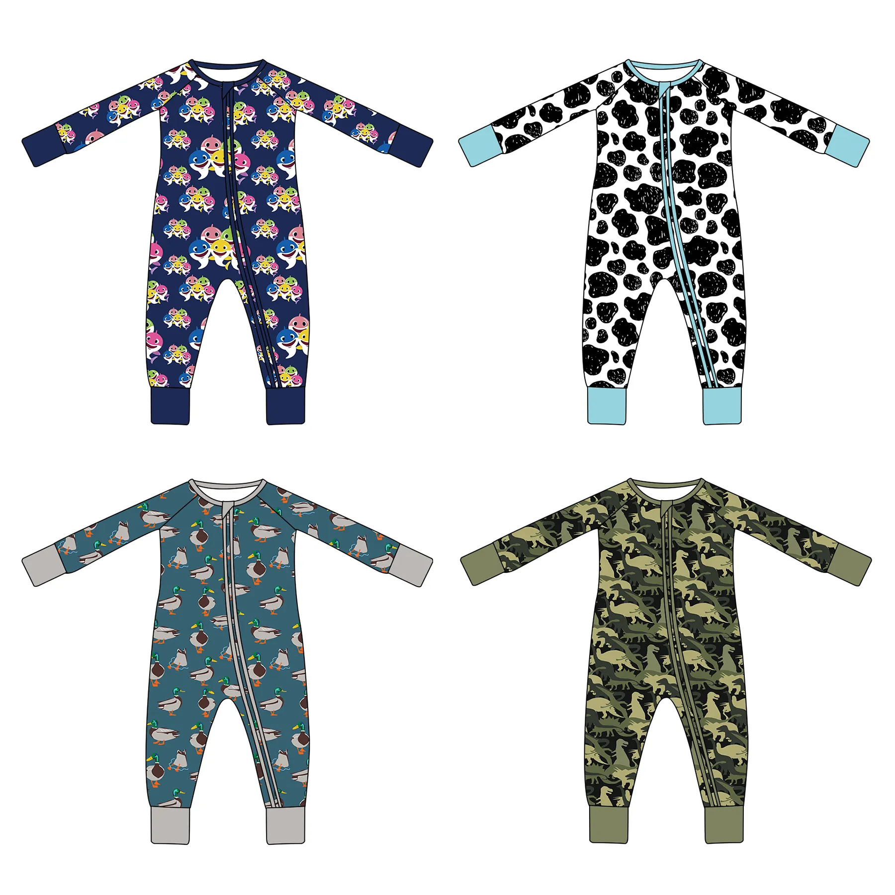 New Children's Clothing Cotton Soft Autumn Long Sleeve Infant Baby Sets Solid Color Sleepwear 1 Pieces Set Kids Clothes