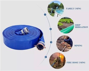 Tarım sulama genişletilebilir <span class=keywords><strong>2</strong></span> inç PVC serme hortum su pompası hortumu