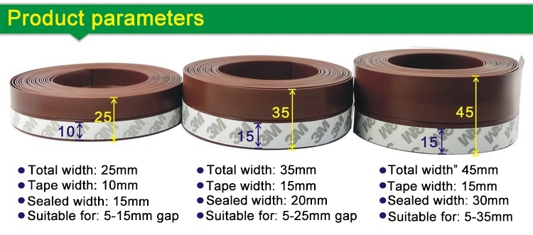 silicone seal weather stripping Door Bottom Rubber Seal Strip