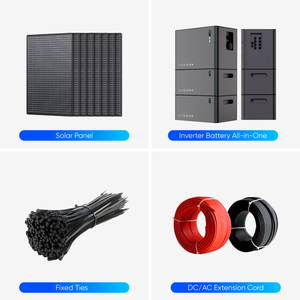 阳台太阳能发电套件1Kw 1000W 1200W家庭太阳能发电系统 - Product Image 2