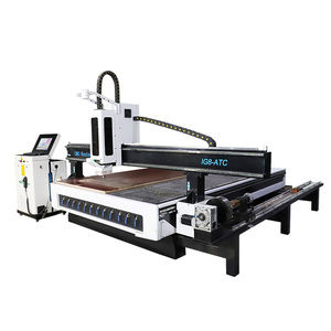 ATC <strong>Cnc</strong> <strong>Router</strong> <strong>Rotation</strong> <strong>Axis</strong> Cutting Wood Acrylic Ect Auto-change Knife 1300*2500mm Automatic Tool Change Spindle