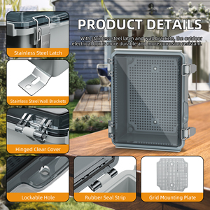 Waterproof Electronics <strong>Enclosures</strong> 8.7x6.7x4.3 Plastic Electronic <strong>Enclosure</strong> Junction Box Waterproof for Wifi Extender Network - Product Image 4