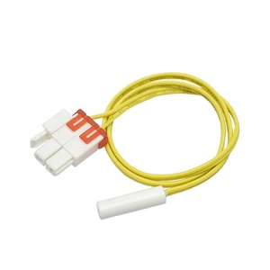Sonda termistor NTC 10K 3977 personalizada, carcasa de 7*25mm y sensor de temperatura de descongelación de congelador de nevera de 0,5 M para refrigerador
