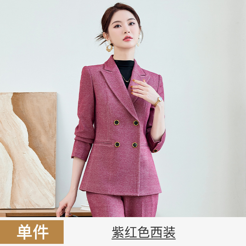purple-red suit