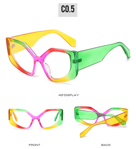 แว่นตาออพติคอลสีสันสดใสกรอบแว่นสายตาทรงตาแมวกรอบแว่นอ่านหนังสือกรอบหนา5623ป้องกันแสงสีฟ้า - Product Image 6