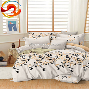 Nordic Style Bed Sheet Pillowcase Duvet Cover ODM/OEM Microfiber Brushed Soft <strong>Bedding</strong> Set Various Design Quality Drap De Lit - Product Image 2