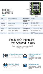 A buon mercato X79D scheda madre funziona con Xeon CPU LGA 2011 M.2 SATA3 combo 64GB memoria DDR3 RAM Kit - Product Image 2