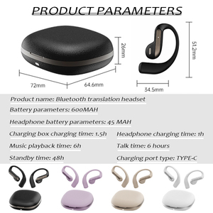 <strong>Language</strong> <strong>Translator</strong> Headphones Real Time 140 <strong>Languages</strong> W/ Open Ear Tech, Self-pairing & 5.0+ Bluetooth Stability - Product Image 6