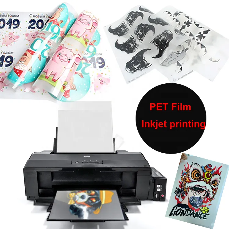 Vendita diretta in fabbrica A4 PET DTF Film all'ingrosso caldo/freddo stampa di calore stampa trasferimento digitale pellicola per animali domestici per stampante a getto d'inchiostro