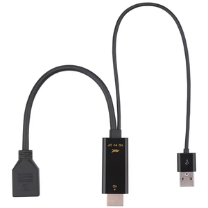 Nuevo adaptador HDTV a Displayport con cable de alimentación USB2.0 Adaptador 4K 30Hz HD a ordenador de juegos DP con cable de pantalla