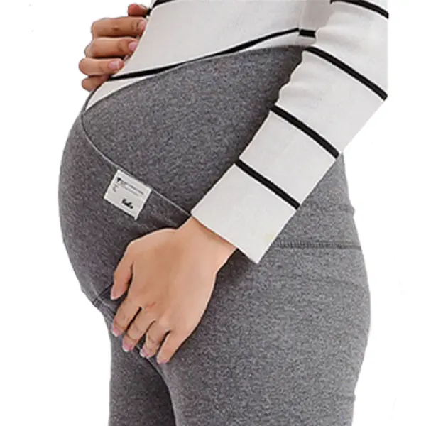 Em V Baixo Da Cintura Barriga Maternidade Legging Primavera Outono Moda Roupas De Malha para Mulheres Grávidas Gravidez Calças Skinny