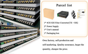 4-канальный 3G SDI оптоволоконный конвертер 1080P 60Гц, оптический трансивер SDI с выходом Loop, Tally, RS485, SDI по оптоволокну SM, 20 км - Product Image 2