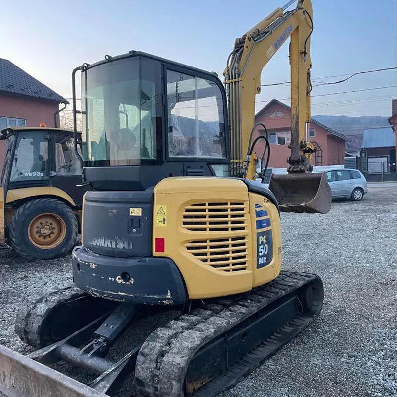 Penggali Karet Mini Komatsu Sekop PC50 Bekas, Harga Rendah Rantai Penggali Karet PC50MR Dilacak