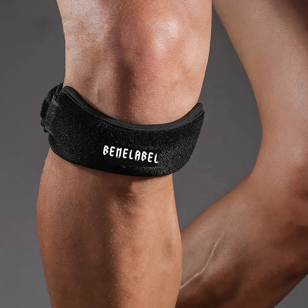 Verdicktes Pad & breiter Patella-Knieband Schmerz linderung Patellar sehnens tütze mit verstellbarem Zahnspange nband für Fitness-Sets für das Heim-Fitness studio