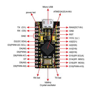Keyestudio Pro Micro 5V 16MHZ Placa de Desarrollo para Arduino, Accesorio de - Product Image 4