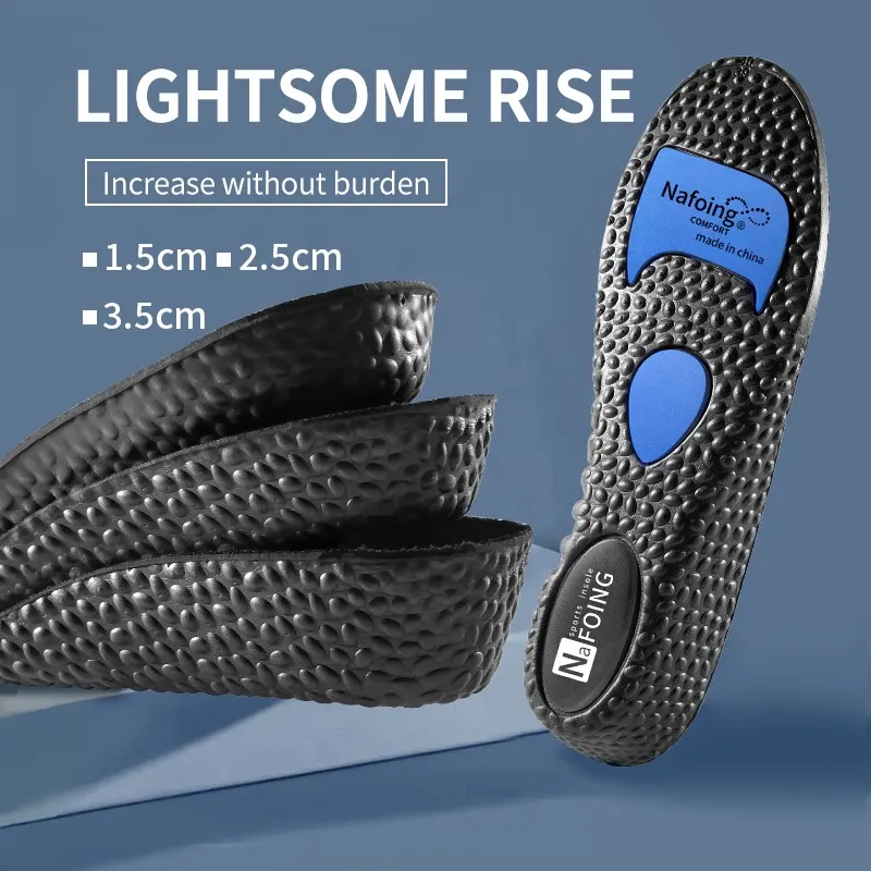 Solette per aumentare l'altezza per scarpe EVA Memory Foam Shoes Pad soletta ortopedica traspirante per il sollevamento del tallone per la cura della corsa sportiva