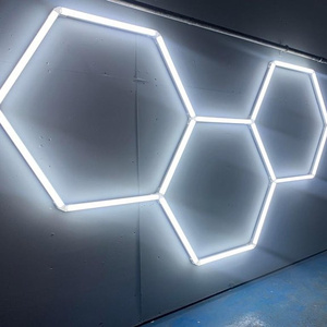 SUEZ Fast Install plafoniere a Led per officina di autolavaggio per interni Led esagonale Led per dettagli a soffitto - Product Image 2