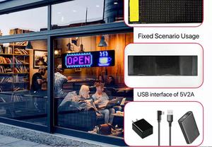 Yoxins грузовик дьявольский глаз приложение USB программируемый светодиодный знак Гибкая Смарт-наклейка матрица панель глаза дисплей для автомобиля заднего лифта - Product Image 6