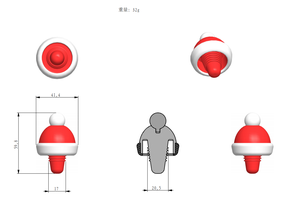 4Pcs Giáng Sinh Silicone Rượu Stopper Trang Trí Bia Uống Stoppers Rượu Vang Nữ Tiếp viên Rượu Vang Chai Corkers Dầu Chai Pourer Stopper - Product Image 5