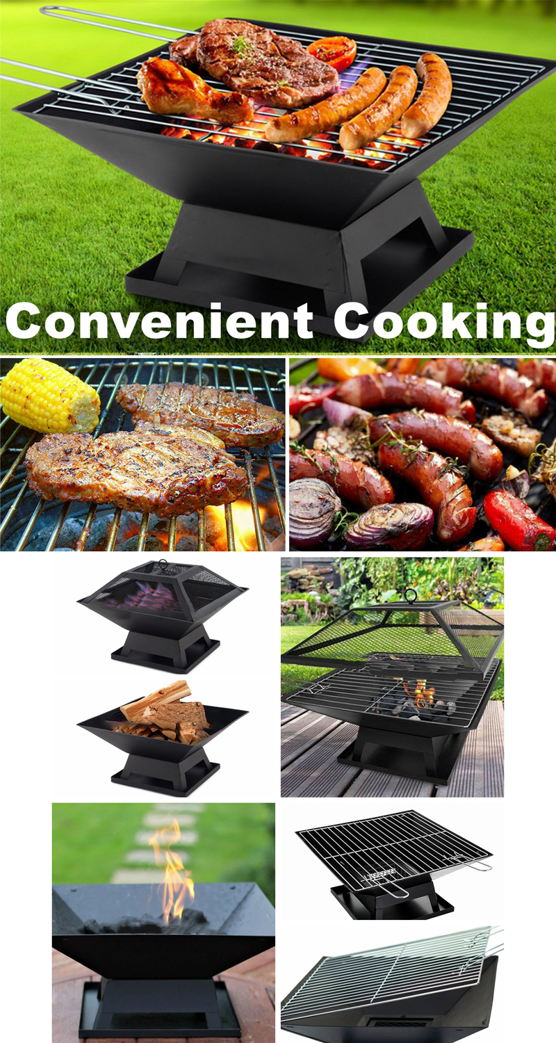 Amazon hot barbecue stove Portable fire pit wood fire Net Outdoor brazier OEM grill for outdoor camping barbecue