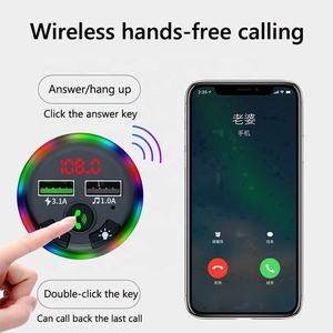 ホットカラフルライト3.1aデュアルUsb充電器Bluetooth5.0車Mp3プレーヤーTfカードUsbミュージックカーFmトランスミッターカーMp3 - Product Image 2