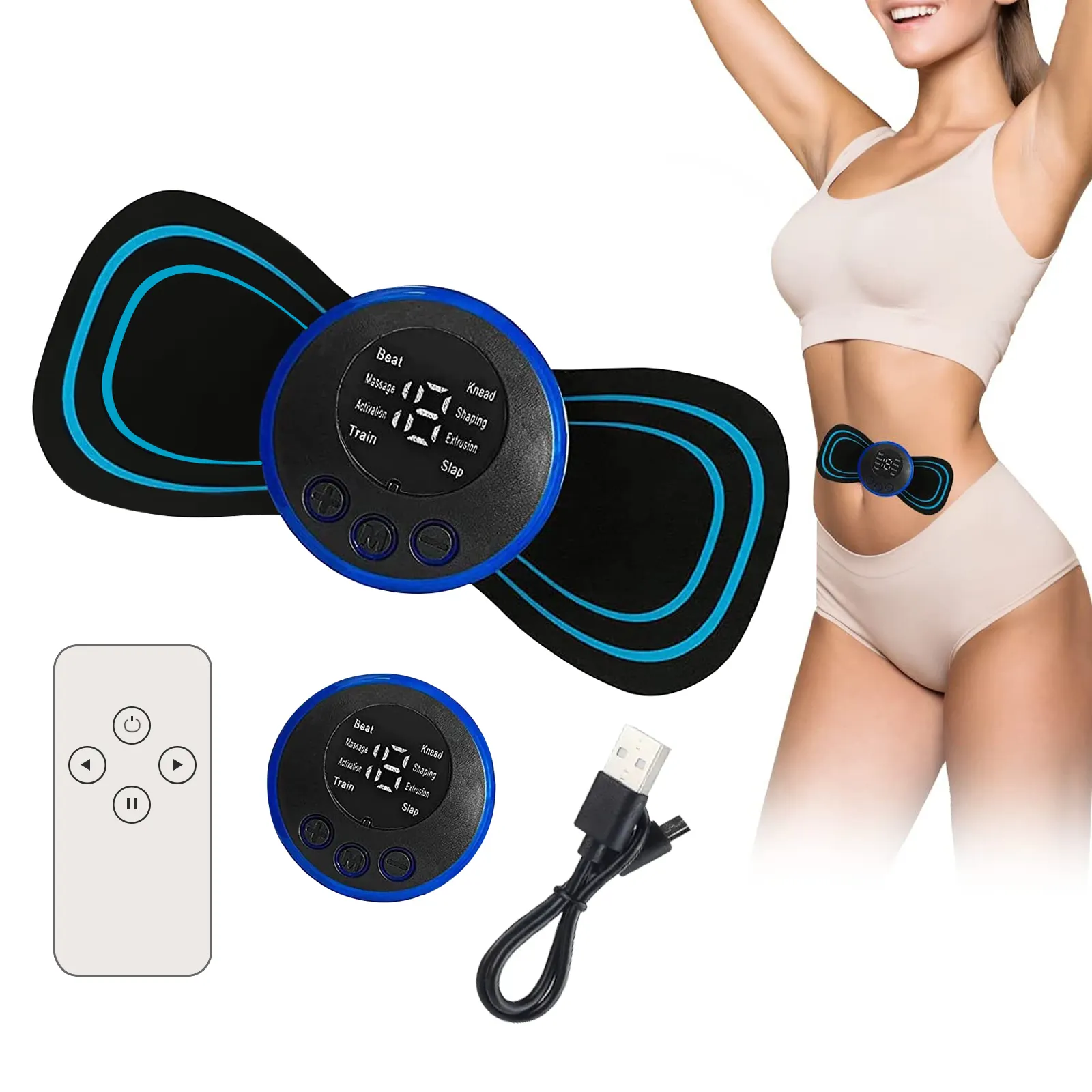 Hot USB rechargeable battery Pain Relief Body Muscle Stimulator Cervical Massage Sticker Mini Electric EMS Pulse Neck Massager