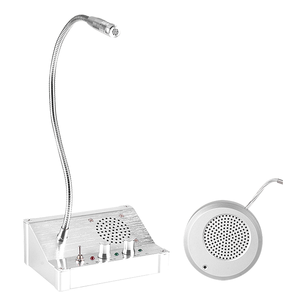 FEILINGCALL-altavoz inalámbrico con micrófono para oficina, sistema de intercomunicación bidireccional para banco y ventana, 2 vías